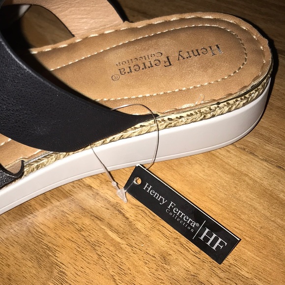 NWT Henry Ferrera Sandals Faux Leather Upper - Picture 7 of 8